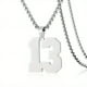 thumbnail image 1 of 1pc Stylish Stainless Steel Men's Athletes Number Pendant Necklace - Perfect for Baseball, Basketball, and Football Teams - Long Chain Necklace with Sports Number - Ideal Gift for Boys, 1 of 5