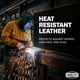thumbnail image 3 of Capa de soldadura IRONCAT grande, cuero amarillo dorado, 3 of 9