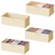 thumbnail image 1 of Caja de almacenamiento SpaceAid 79 cm color beige, pack de 4, para debajo de la cama, 1 of 7