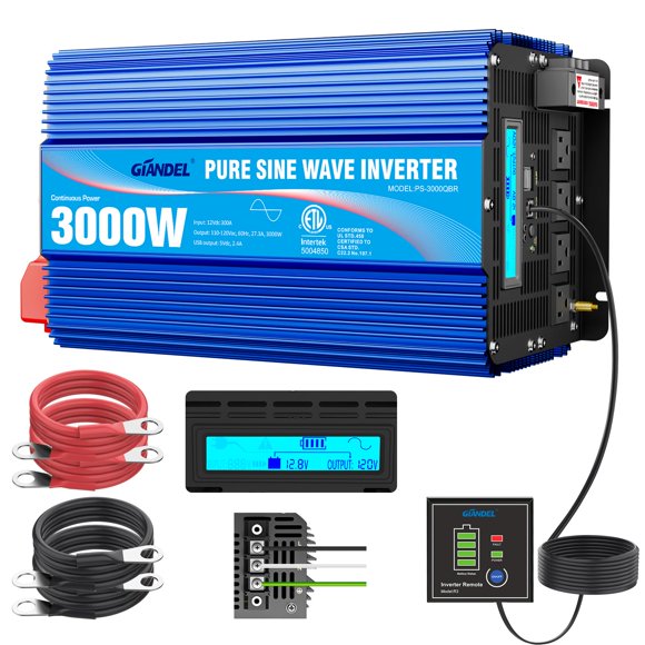 Inversor de Potencia GIANDEL 3000W 12 V a 110 V LCD
