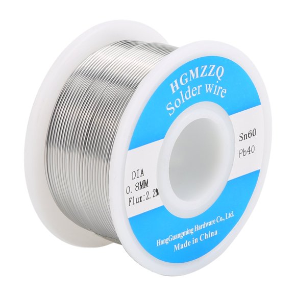 Hilo de soldadura HGMZZQ 60/40 de estaño con colofonia 0,8 mm 100 g