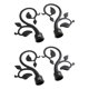 thumbnail image 3 of 4 Uds Poste Decorativo Para Cortina/terminales De Varilla Extremos Cabezas Tapas Kits De Varilla Negro, 3 of 5