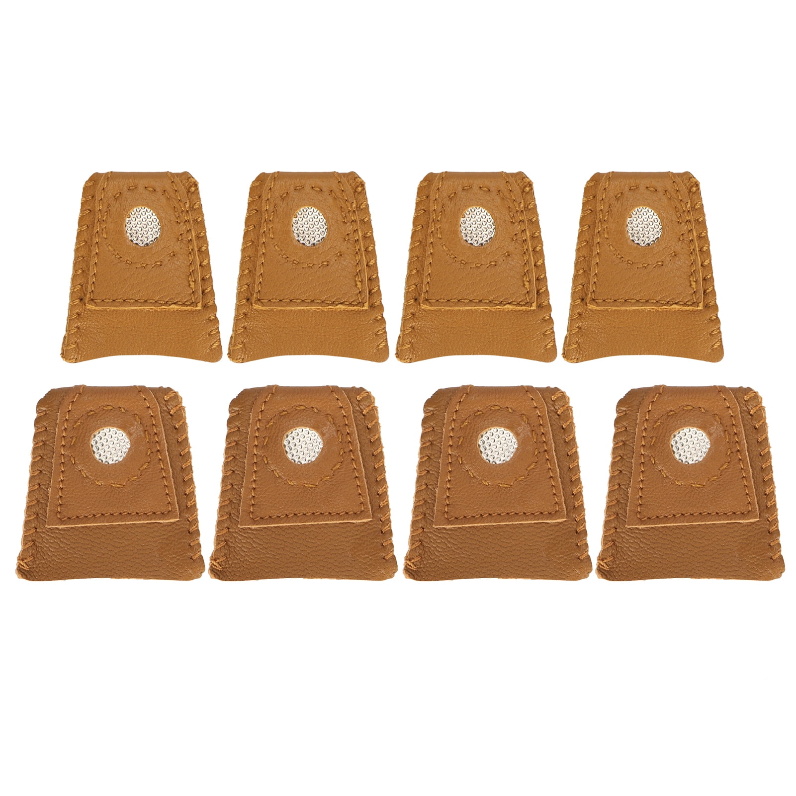 9 Manga Para Dedos Para Coser Dedal Para Tejer Protector De Cuero Para La Punta De Los Dedos Suministros Para Bordar 025