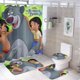 thumbnail image 1 of El libro de la selva-theme 4-Piece Shower Curtain Set with Rugs, Waterproof Bathroom Decor Set Includes Bath Mat, U-Shaped Rug, Toilet Lid Cover and Curtain with Hooks, 1 of 6