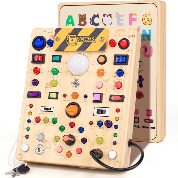 Tablero de actividades iHarPro con luces LED Montessori 20 x 16 x 3 cm