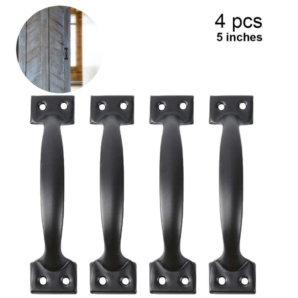 4 manijas para puertas de granero, manijas para cercas de madera, manijas vintage para gabinetes de cocina, muebles, cajones, herrajes para gabinetes.