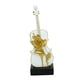 thumbnail image 2 of Estatua De Violín Decoración Del Hogar Estatua Moderna Adorno De Escritorio Para Decoración De Bar De Oficina Blanco Con Rosa, 2 of 3