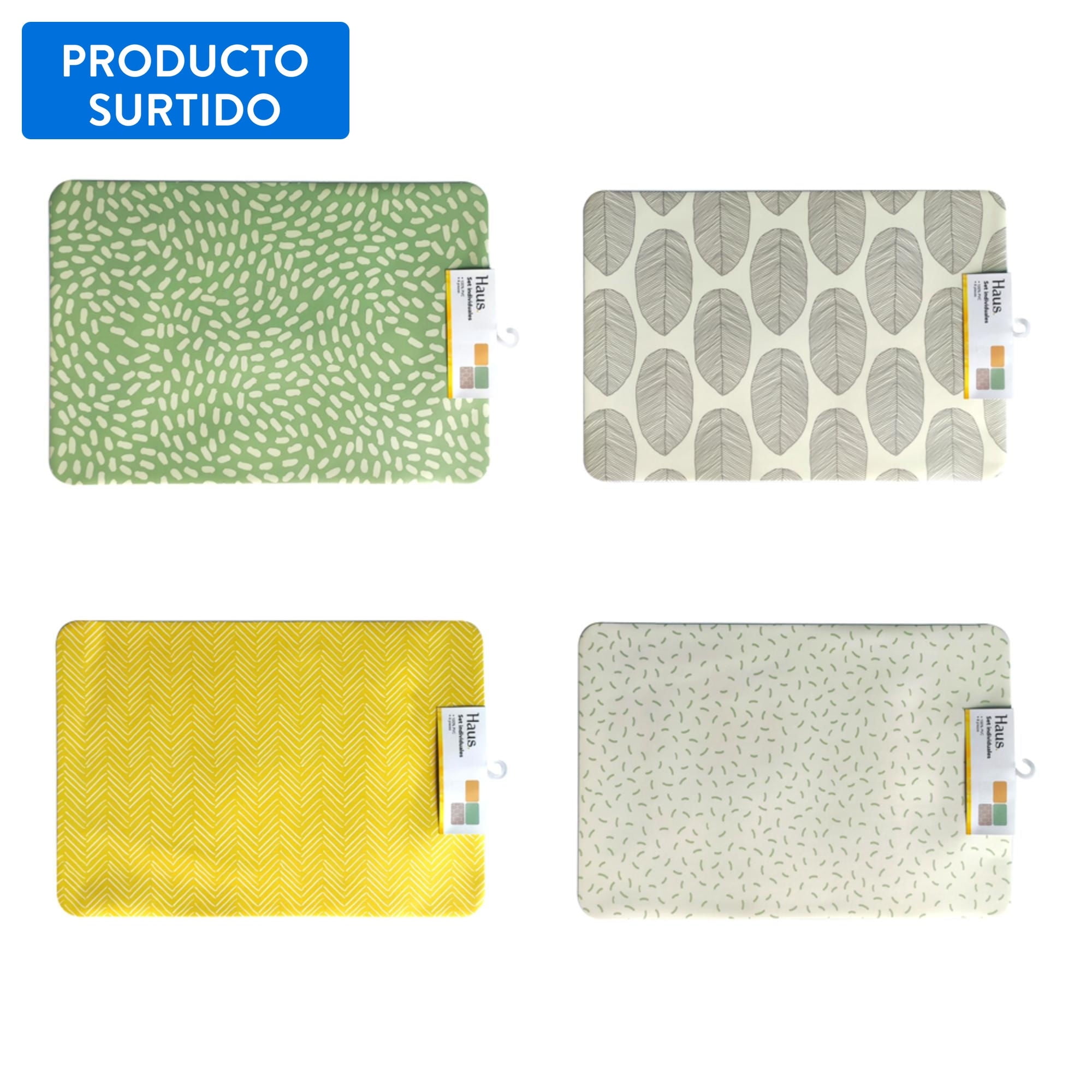 Set 4 Individuales Diseño Mantel De Pvc Estampado Surtido 1 Un Haus