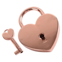 Magideal - Amor En Forma De Corazón Candado Decoración Mini Pequeño Multicolor Mini Cerradura Cerradura En Forma De Corazón Cerradura De Llave Para El Hogar Oro Rosa
