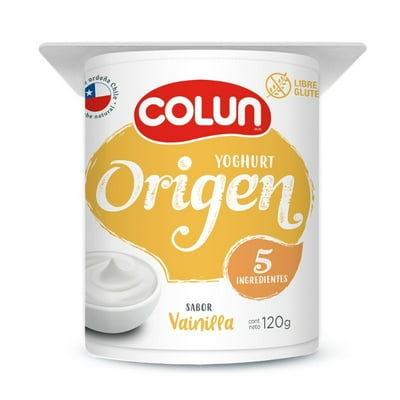 Yoghurt Origen Sabor Vainilla Pote 120 G Colun