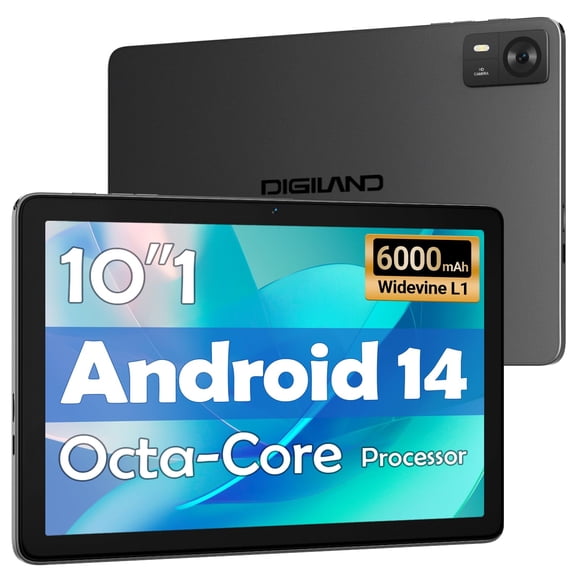Tablet DigiLand 10.1\" Android 14 con 10 GB de RAM y 64 GB de almacenamiento