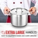 thumbnail image 5 of Inducción Stockpot Bakken de acero inoxidable cepillado de 8 litros, 5 of 9