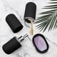 thumbnail image 5 of Juego de accesorios de baño WBJKZJD de resina resistente a roturas, color negro, 5 of 7