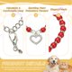 thumbnail image 3 of Collar de Perlas para Gatos Uxcell, Collar de Perlas para Perros de 11 Pulgadas con Piedra de Imitación en Forma de Corazón (Rojo, S) para Cachorros/Perros Gatos, 3 of 7