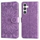 thumbnail image 2 of Funda tipo cartera FOXDOCK para Samsung Galaxy S23 FE , diseño girasol en relieve, cuero PU, cierre magnético, soporte y tarjetero, 2 of 5