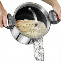 Olla Gotham Steel De 5 Litros Con Tapa Coladora Y Asas