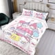 thumbnail image 3 of Sanrio Conjunto de sábanas temático, trío de piezas, cómodo y amigable con la piel, diseño único, regalo de decoración para el hogar para familiares, amigos y fans,173cm *218cm, 3 of 6