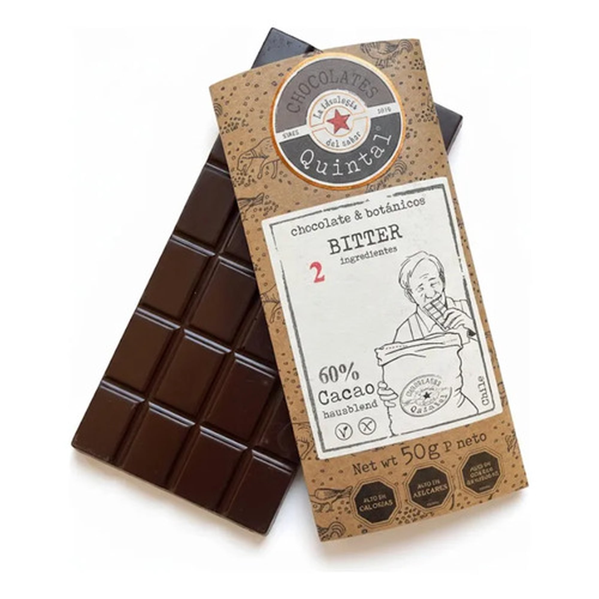 Quintal - Chocolate Bitter 75% Cacao - Barra 50g