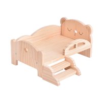 Magideal - Mini Muebles De Madera Para Muñecas Bjd, Juguete Decorativo De Desarrollo Con Forma De Animal, Accesorios Para Muñecas De Dibujos Animados, Simulación Oso 29X18X12Cm