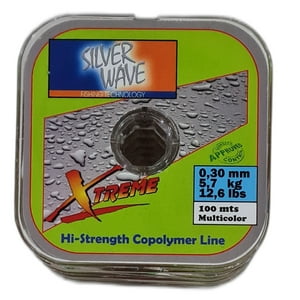 Silver Wave - Nylon De Pesca Transpa Multico 0,30Mm Resist5,7Kg Bobina100M