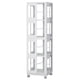 thumbnail image 1 of 4-Tier All-Steel Rotating Bookshelf with 360° Wheels, Large Size Sturdy & Spacious Book Rack, New Style White Bookshelf,Easy Assembly, 1 of 3