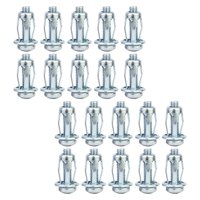 Magideal - 20 Piezas Tuercas Jack De Pétalo De Tornillo Fuerte Dureza Instalación En La Pared Herramienta De Sujeción Anclajes De Tornillo Expansión De Tuercas P 4X20Mm