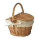 thumbnail image 5 of Cesta de Picnic de Mimbre Tejida a Mano con Tapa Y Asa Cesta de Almacenamiento de Ratán Cesta de Mimbre Tejida Frutas Sándwiches Verduras, 5 of 5