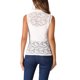 thumbnail image 3 of INSPIRE CHIC Tanque de Encaje Floral para Mujeres Cuello Simulado Sin Mangas Transparente Tops M Blanco, 3 of 6