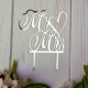 thumbnail image 3 of Espejo acrílico para decoración de tartas JIEEIN Mr and Mrs Wedding, plateado, 3 of 4