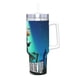 thumbnail image 2 of El Día que la Tierra Explotó Vaso aislado de acero inoxidable con asa, diseño temático, regalo para familia, amigos y fans; incluye pajita y encaja en el portavasos estándar, 40 oz, 2 of 6