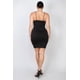 thumbnail image 2 of Saronite Vestido Mini Ajustado con Tirantes Ajustables y Doble Capa de Pedrería Lisa, Negro (para Mujer), 2 of 4