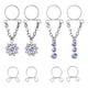 thumbnail image 3 of 8 Crystal Diamond Charm Anillo de acero inoxidable Clip no perforante en ajustable, 3 of 3