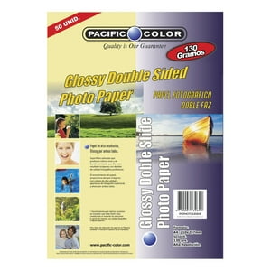 Pacific Color - 50 Hojas Papel Fotográfico Doble Faz Glossy 130Grs A4 - Ps