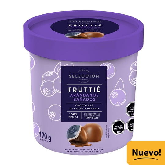 Fruttié Arándanos Bañados En Chocolate De Leche Y Blanco 170 g Selección
