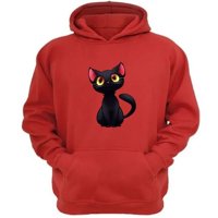 Genérico - Polerón Canguro Gatito Rojo Talla Xs Unisex