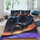 thumbnail image 2 of Escarabajo Azul Conjunto de sábanas temático, trío de piezas, cómodo y amigable con la piel, diseño único, regalo de decoración para el hogar para familiares, amigos y fans,140cm *210cm, 2 of 6