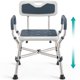 thumbnail image 1 of Silla de ducha PELEGON Heavy Duty con reposabrazos y respaldo acolchados, 204 kg, 1 of 9