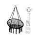 thumbnail image 3 of Hamaca silla colgante redonda interior exterior macramé negro, 3 of 3