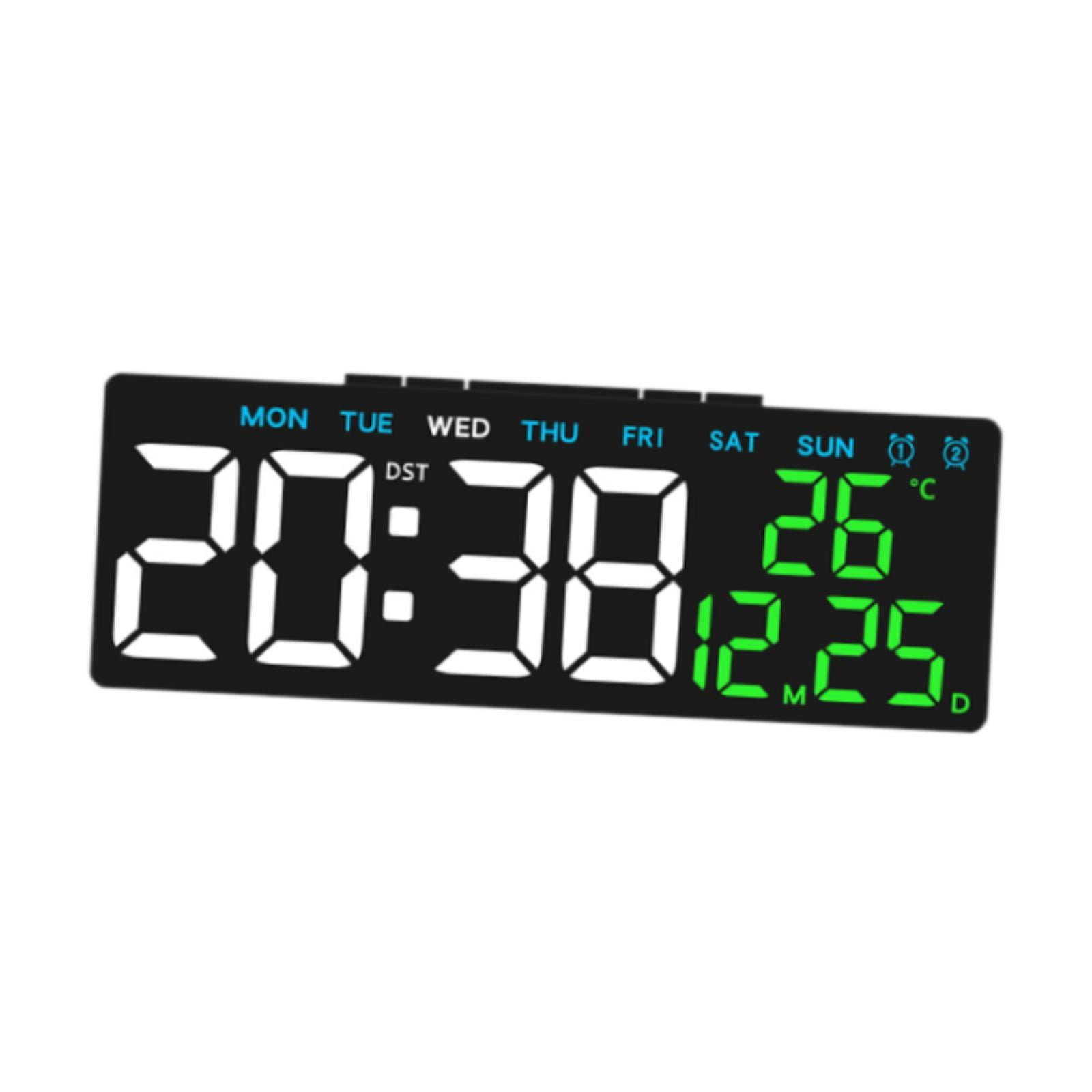 Magideal - Reloj Despertador Digital Reloj Digital Led Reloj De Escritorio Eléctrico Doméstico Versátil Para Sala De Estar Estante De Escritorio Interior Al Lado Concha Negra