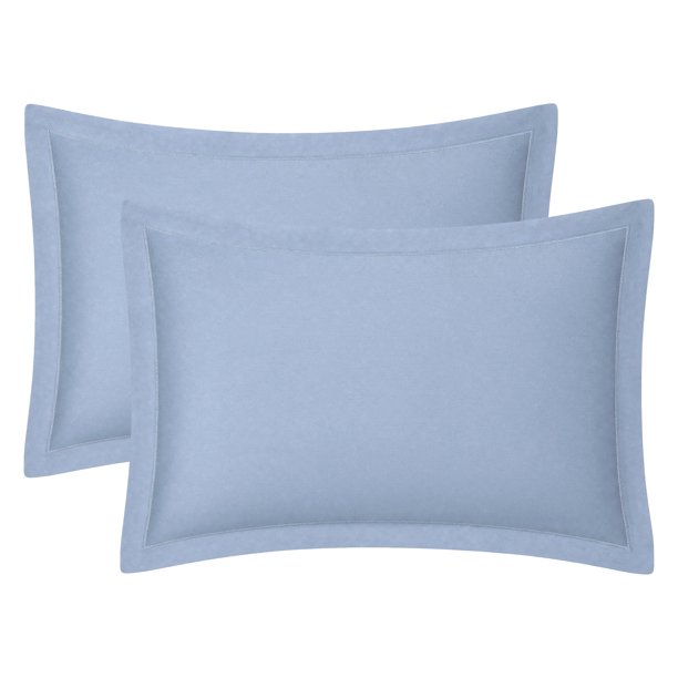 REGALWOVEN 2 Paquete de Fundas de Almohada de Algodón, Cierre de Sobre Refrigerante, Cubriendo Mujeres Hombres, Fundas de Almohada Resistentes a las Arrugas Azul Reina