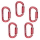 thumbnail image 5 of Mosquetón De Rescate De Escalada De Aluminio, 5 Uds., 25KN, Tipo D, Bloqueo Automático, Rojo, 5 of 6