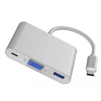 Genérico - Hub Adaptador Usb Tipo C A Vga + Usb 3.0 + Usb-C Pc