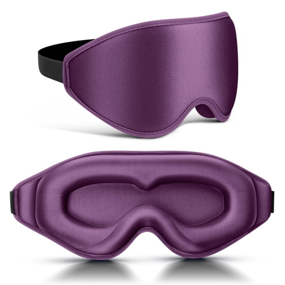 Máscara para dormir FlyCoco 99% Light Block Out 3D contorneada, violeta