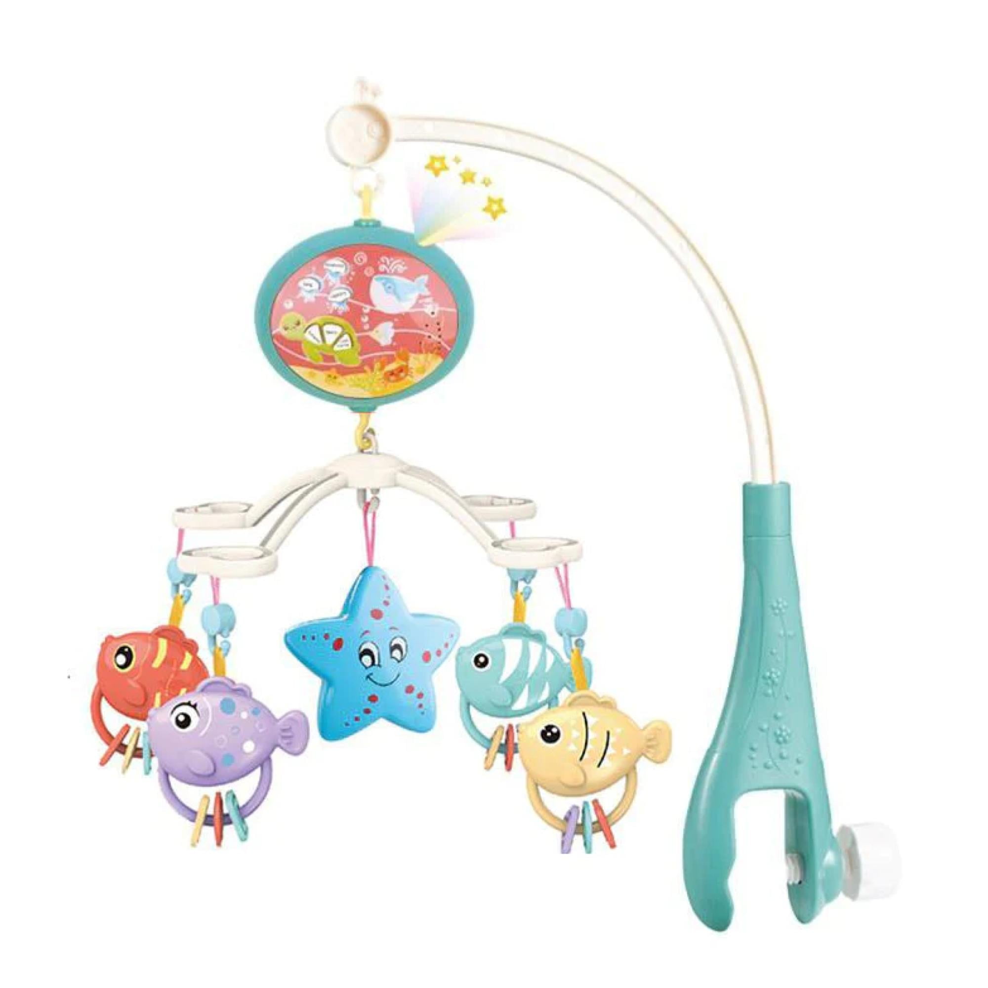 Total E-commerce - Juguete Movil Sonajero Infantil Con Luz Y Sonido Acuatico Azul