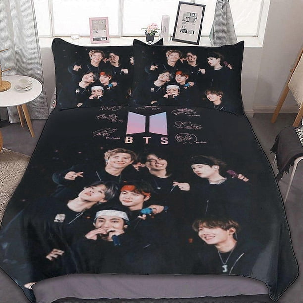 Bedding Duvet Cover Set of Kids, Kpop B Comforter Cover Set with Duvet Cover and Pillowcases 3S Bedding Set