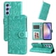 thumbnail image 1 of Funda tipo cartera FOXDOCK para Samsung Galaxy M54 5G , diseño girasol en relieve, cuero PU, cierre magnético, soporte y tarjetero, 1 of 5