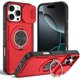 thumbnail image 1 of Funda for iPhone 16 Pro de 6.3 Pulgadas, Cubierta de Cámara Deslizante Incorporada y Soporte Giratorio Anillo de 360 ° Resistente a Golpes Funda Protectora, Rojo, for iPhone 16 Pro, 1 of 8