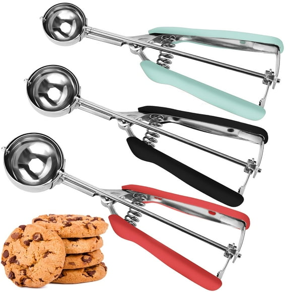 Juego de cucharas para galletas JUNADAEL J de 1/2/3 cucharadas con empuñadura de goma