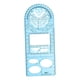 thumbnail image 5 of Suministros De Regla Geométrica Multifuncional Plantilla De Dibujo De Matemáticas De Oficina Azul Alto, 5 of 5