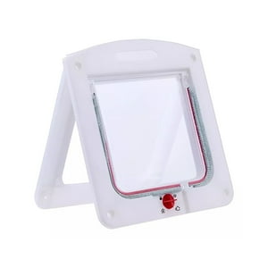 Importclick - Puerta Abatible Exterior Mascotas Blanco